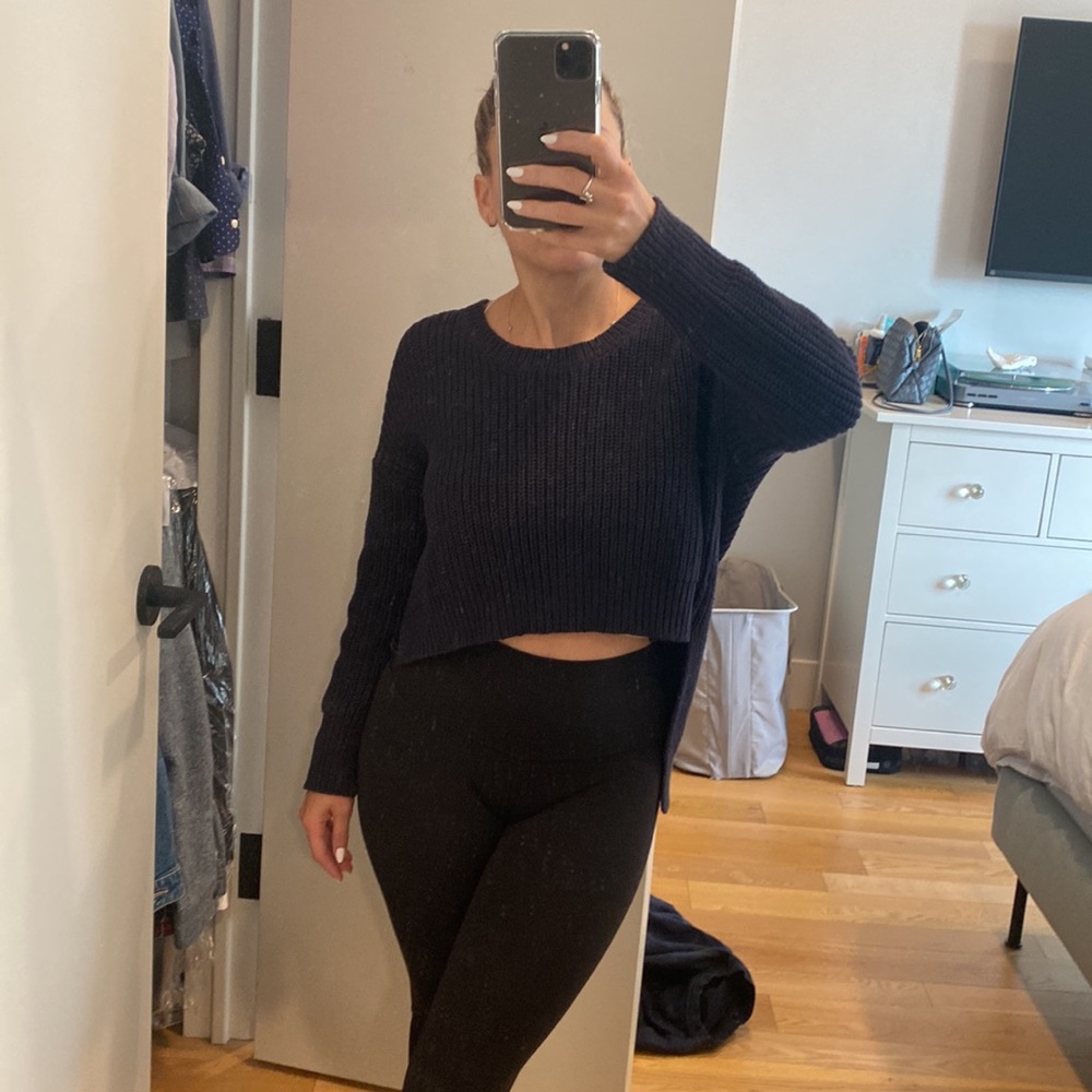 American Retro high low knit sweater - Picture 1 of 9